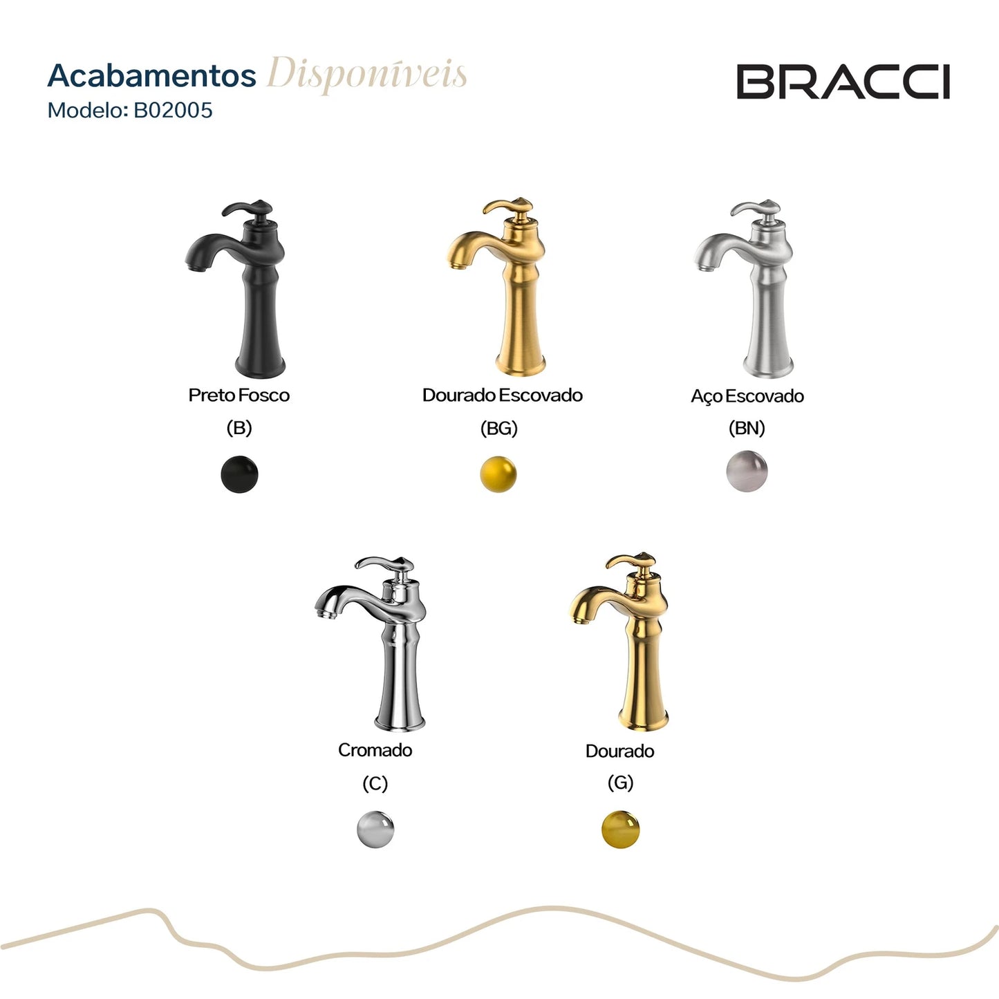 TORNEIRA MONOCOMANDO Q/F ST CLAIRE DOURADO