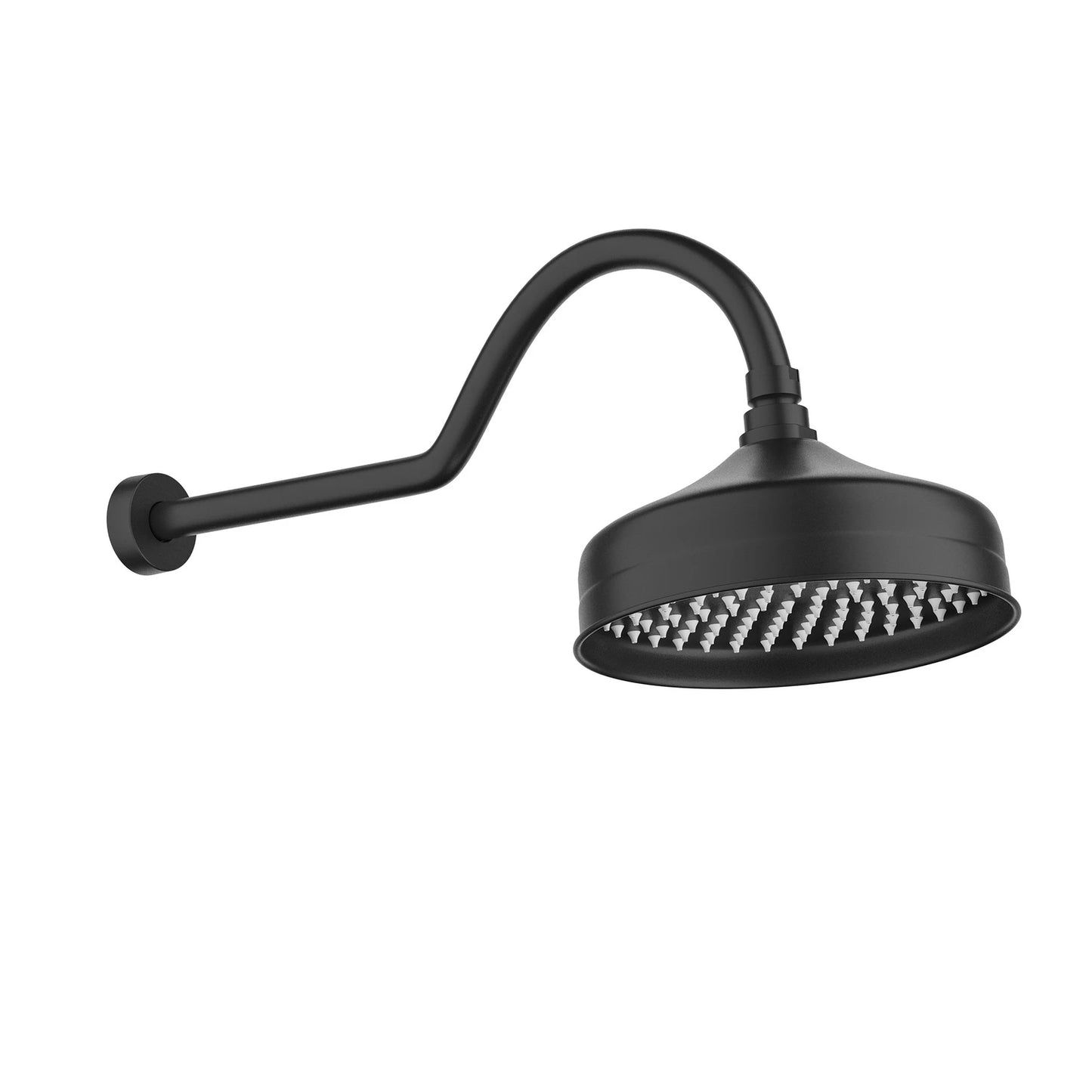 CHUVEIRO DE PAREDE PRETO FOSCO