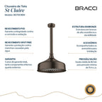 CHUVEIRO DE TETO BRONZE ESCOVADO