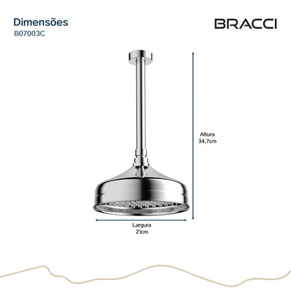 CHUVEIRO DE TETO CROMADO