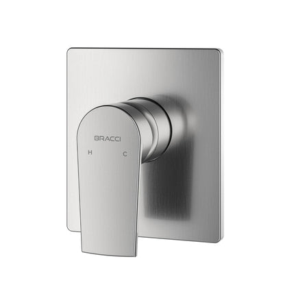 ACABAMENTO MONOCOMANDO CHUVEIRO AÇO ESCOVADO