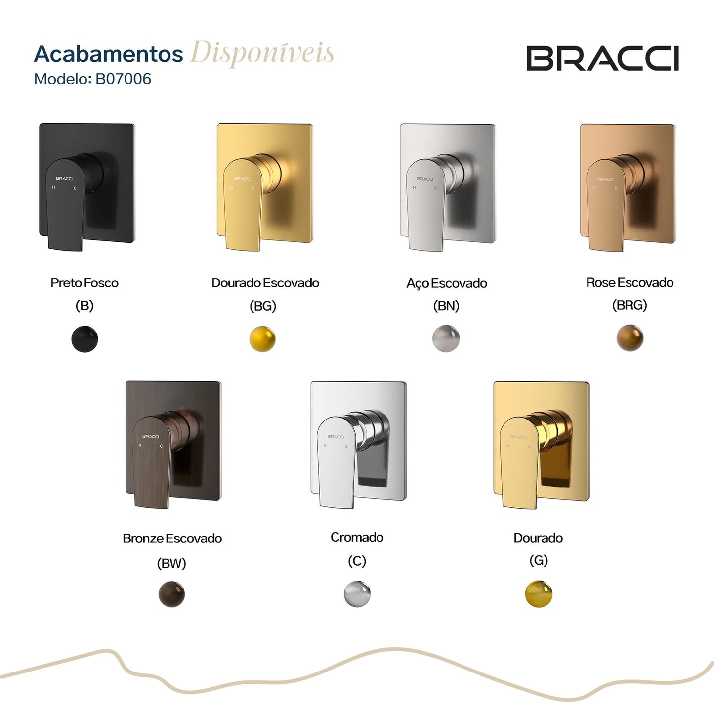 ACABAMENTO MONOCOMANDO DE CHUVEIRO BRONZE ESCOVADO