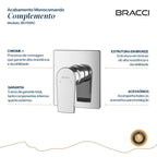 ACABAMENTO MONOCOMANDO DE CHUVEIRO CROMADO
