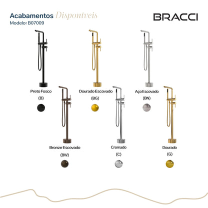 TORNEIRA MONOCOMANDO Q/F PARA BANHEIRAS AÇO ESCOVADO