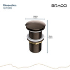VÁLVULA DE ESCOAMENTO BRONZE ESCOVADO
