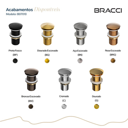 VÁLVULA DE ESCOAMENTO BRONZE ESCOVADO