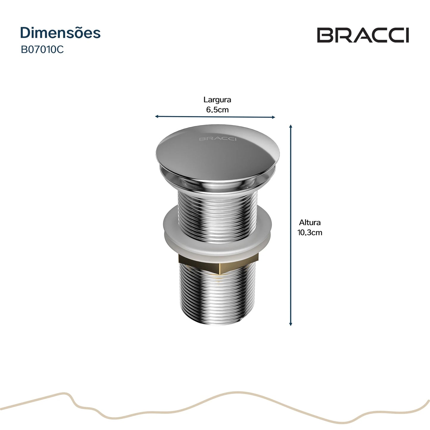 VÁLVULA DE ESCOAMENTO CROMADO