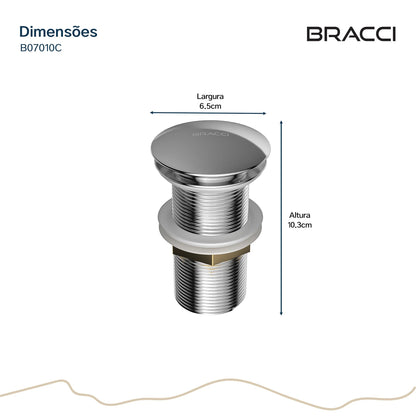 VÁLVULA DE ESCOAMENTO CROMADO