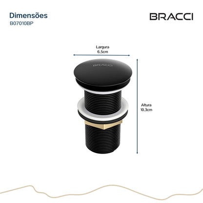 VÁLVULA DE ESCOAMENTO PRETO FOSCO