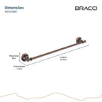 TOALHEIRO SIMPLES ST CLAIRE BRONZE ESCOVADO