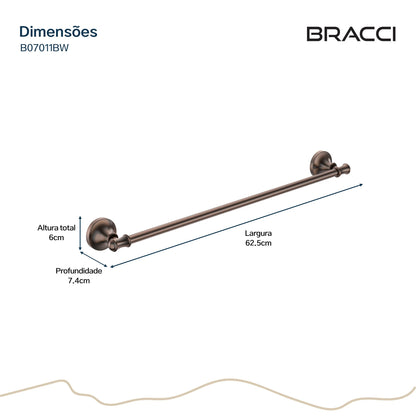 TOALHEIRO SIMPLES ST CLAIRE BRONZE ESCOVADO