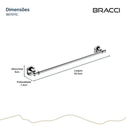 TOALHEIRO SIMPLES ST CLAIRE CROMADO