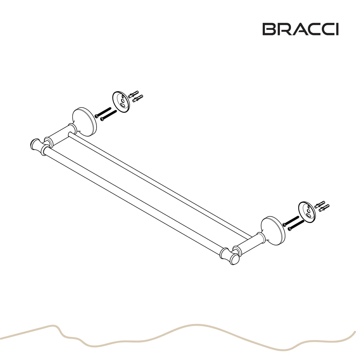 TOALHEIRO DUPLO ST CLAIRE AÇO ESCOVADO
