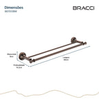 TOALHEIRO DUPLO ST CLAIRE BRONZE ESCOVADO