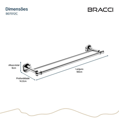 TOALHEIRO DUPLO ST CLAIRE CROMADO