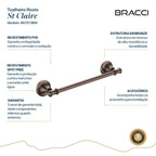 TOALHEIRO ROSTO ST CLAIRE BRONZE ESCOVADO