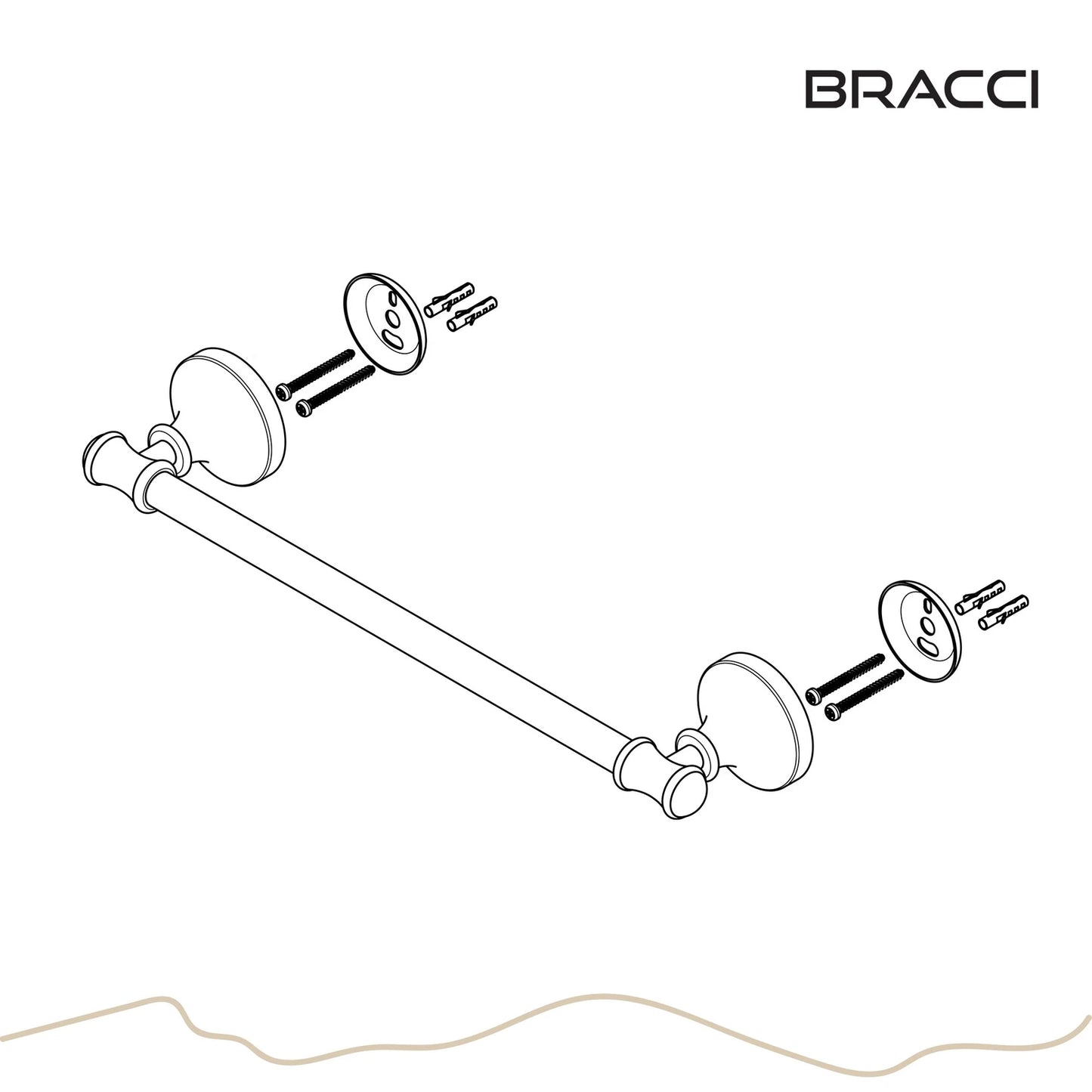 TOALHEIRO ROSTO ST CLAIRE BRONZE ESCOVADO