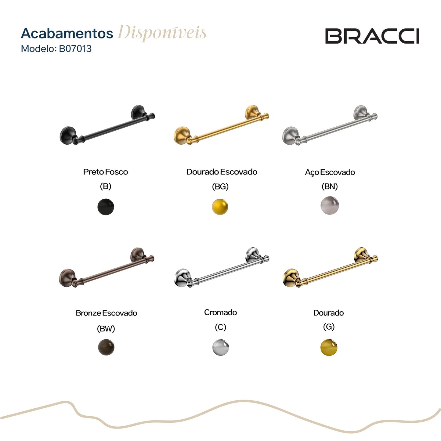 TOALHEIRO ROSTO ST CLAIRE BRONZE ESCOVADO