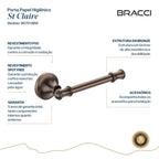 PORTA PAPEL HIGIÊNICO ST CLAIRE BRONZE ESCOVADO
