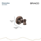 GANCHO SIMPLES ST CLAIRE BRONZE ESCOVADO