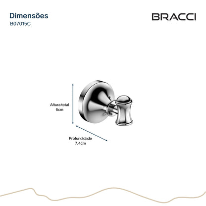 GANCHO SIMPLES ST CLAIRE CROMADO
