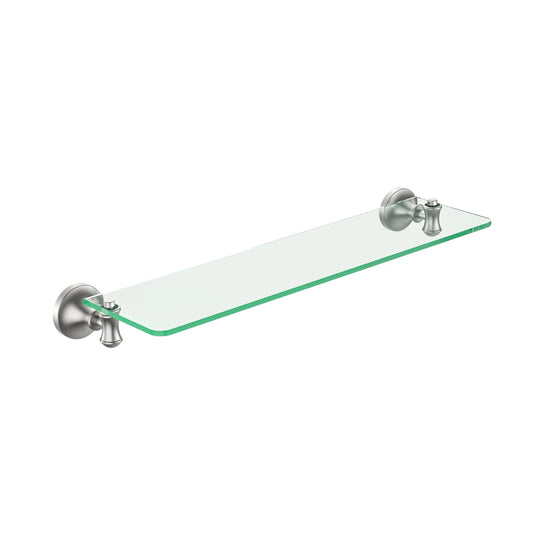 PRATELEIRA VIDRO AÇO ESCOVADO