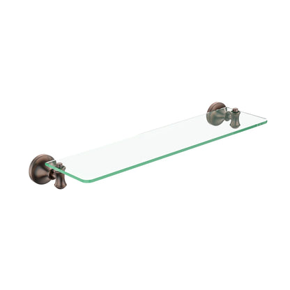 PRATELEIRA VIDRO BRONZE ESCOVADO