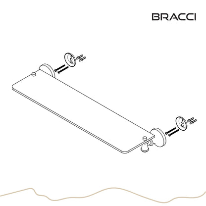 PRATELEIRA VIDRO BRONZE ESCOVADO