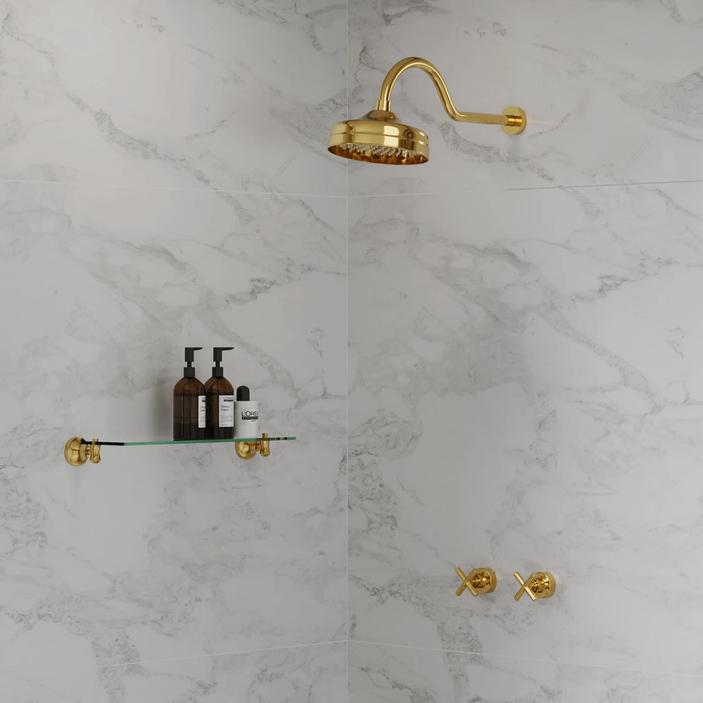 PRATELEIRA VIDRO DOURADO
