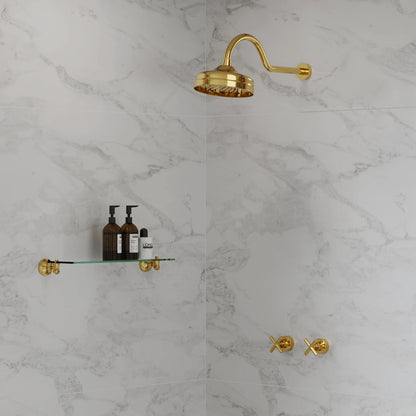 PRATELEIRA VIDRO DOURADO