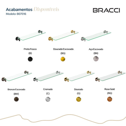 PRATELEIRA VIDRO ROSE GOLD