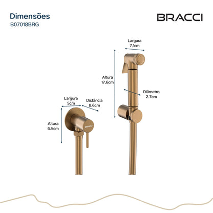 DUCHA HIGIÊNICA ROSE ESCOVADO ÁGUA FRIA