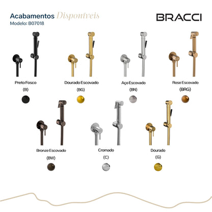 DUCHA HIGIÊNICA BRONZE ESCOVADO ÁGUA FRIA