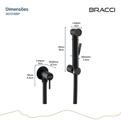 DUCHA HIGIÊNICA PRETO FOSCO