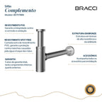 SIFÃO AÇO ESCOVADO
