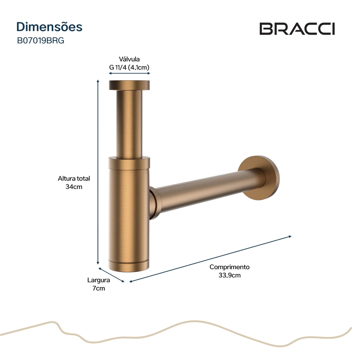 SIFÃO ROSE ESCOVADO