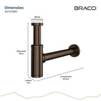 SIFÃO BRONZE ESCOVADO