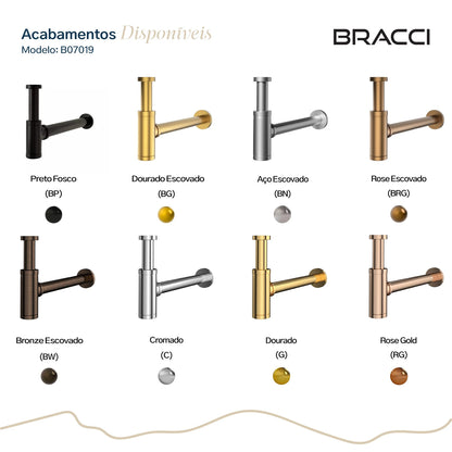 SIFÃO BRONZE ESCOVADO