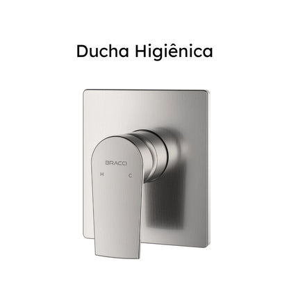 ACABAMENTO MONOCOMANDO DUCHA HIGIÊNICA AÇO ESCOVADO