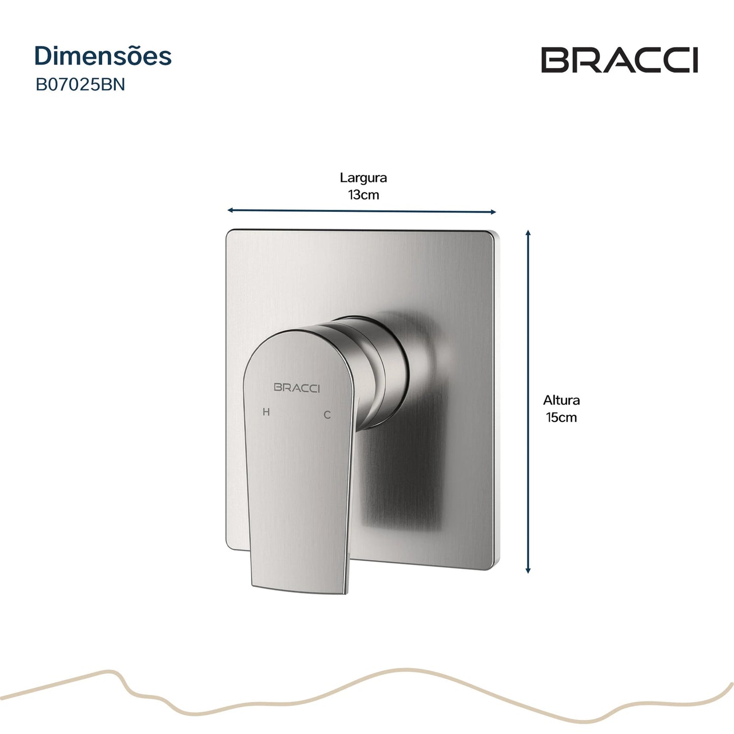 ACABAMENTO MONOCOMANDO DUCHA HIGIÊNICA AÇO ESCOVADO