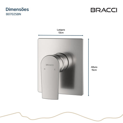 ACABAMENTO MONOCOMANDO DUCHA HIGIÊNICA AÇO ESCOVADO