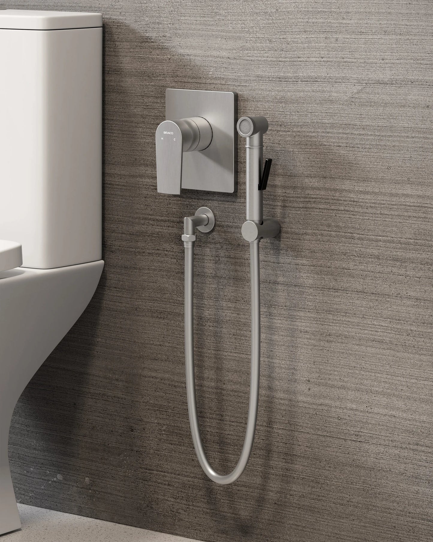 ACABAMENTO MONOCOMANDO DUCHA HIGIÊNICA AÇO ESCOVADO