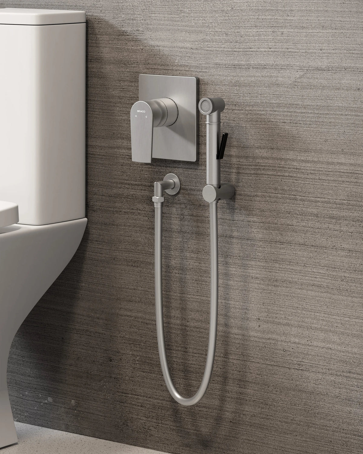 ACABAMENTO MONOCOMANDO DUCHA HIGIÊNICA AÇO ESCOVADO