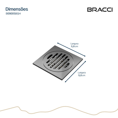 RALO 10X10 GRAFITE ESCOVADO