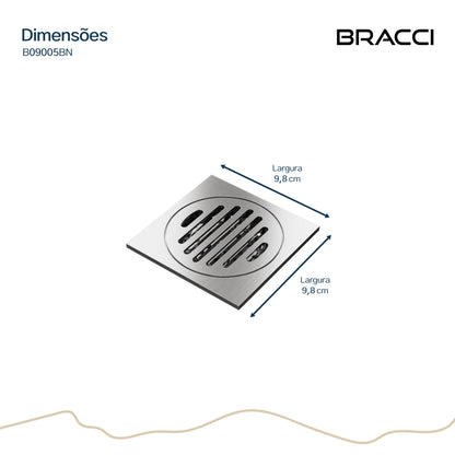 RALO 10X10 AÇO ESCOVADO