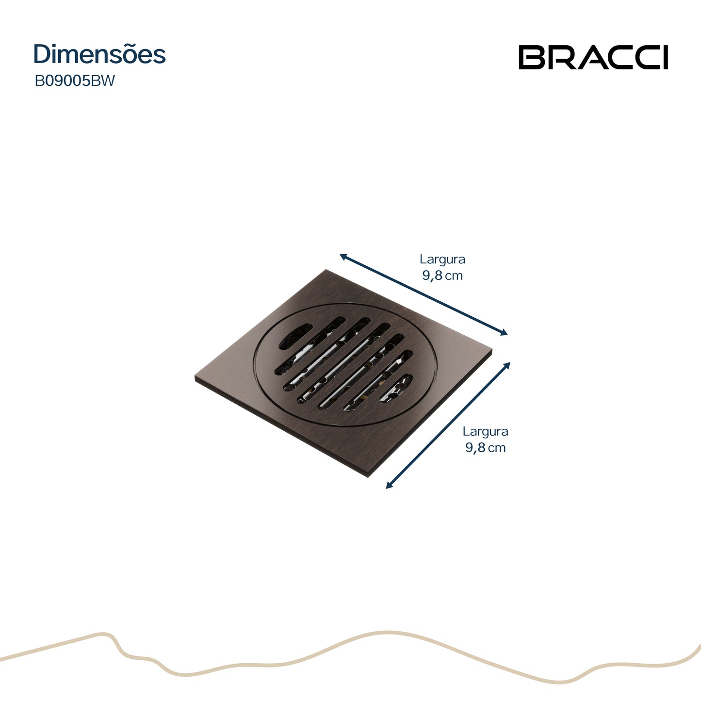 RALO 10X10 BRONZE ESCOVADO