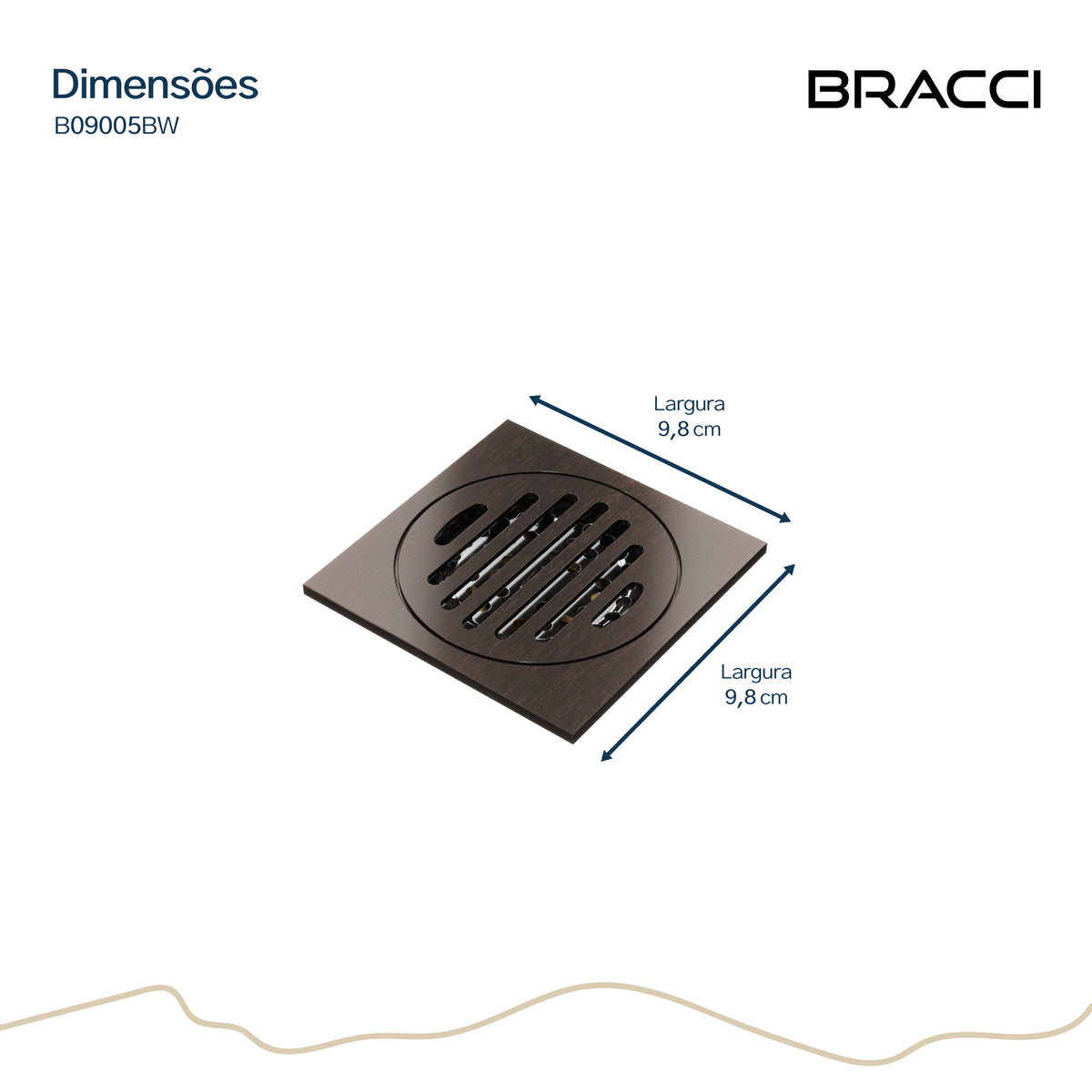 RALO 10X10 BRONZE ESCOVADO