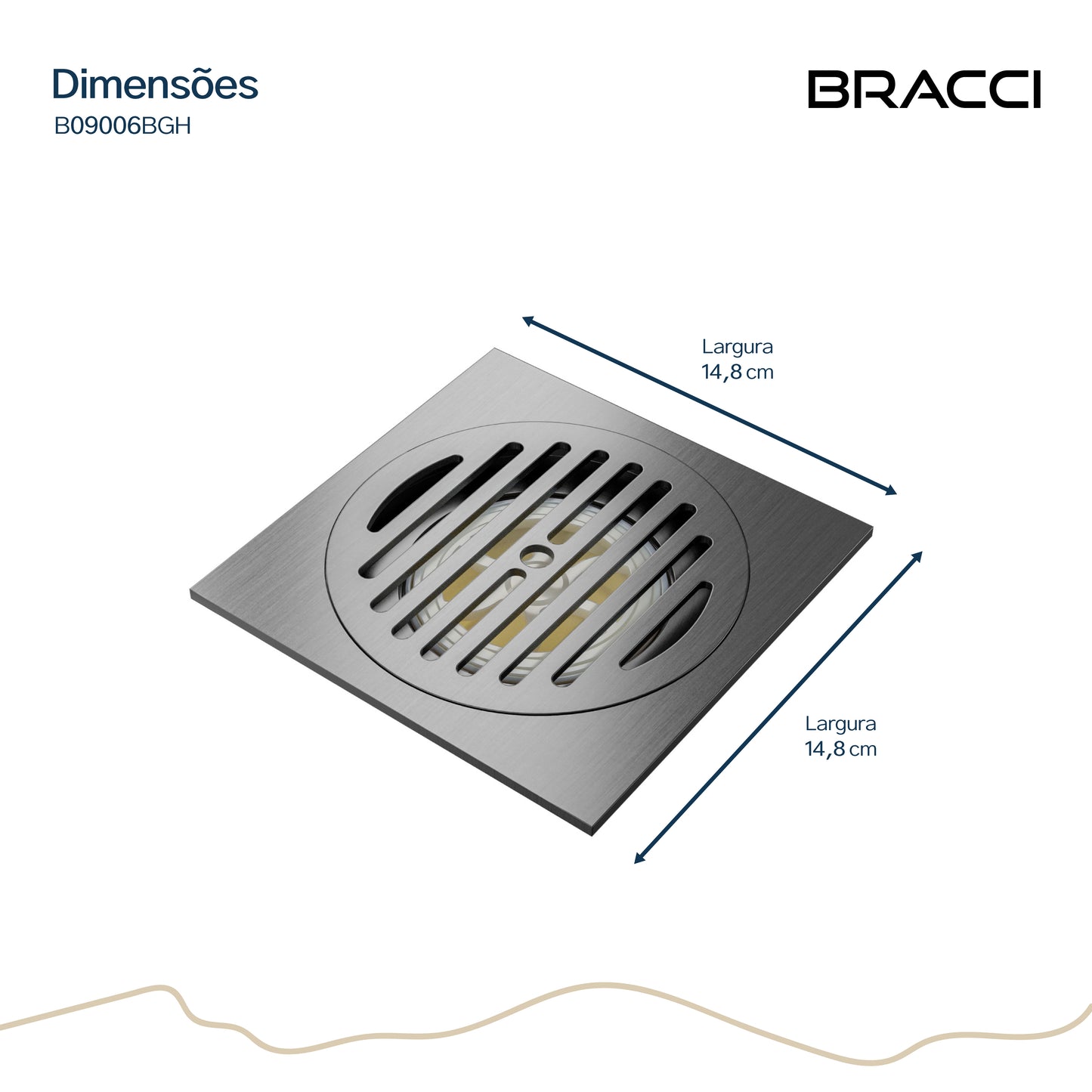 RALO 15X15 GRAFITE ESCOVADO