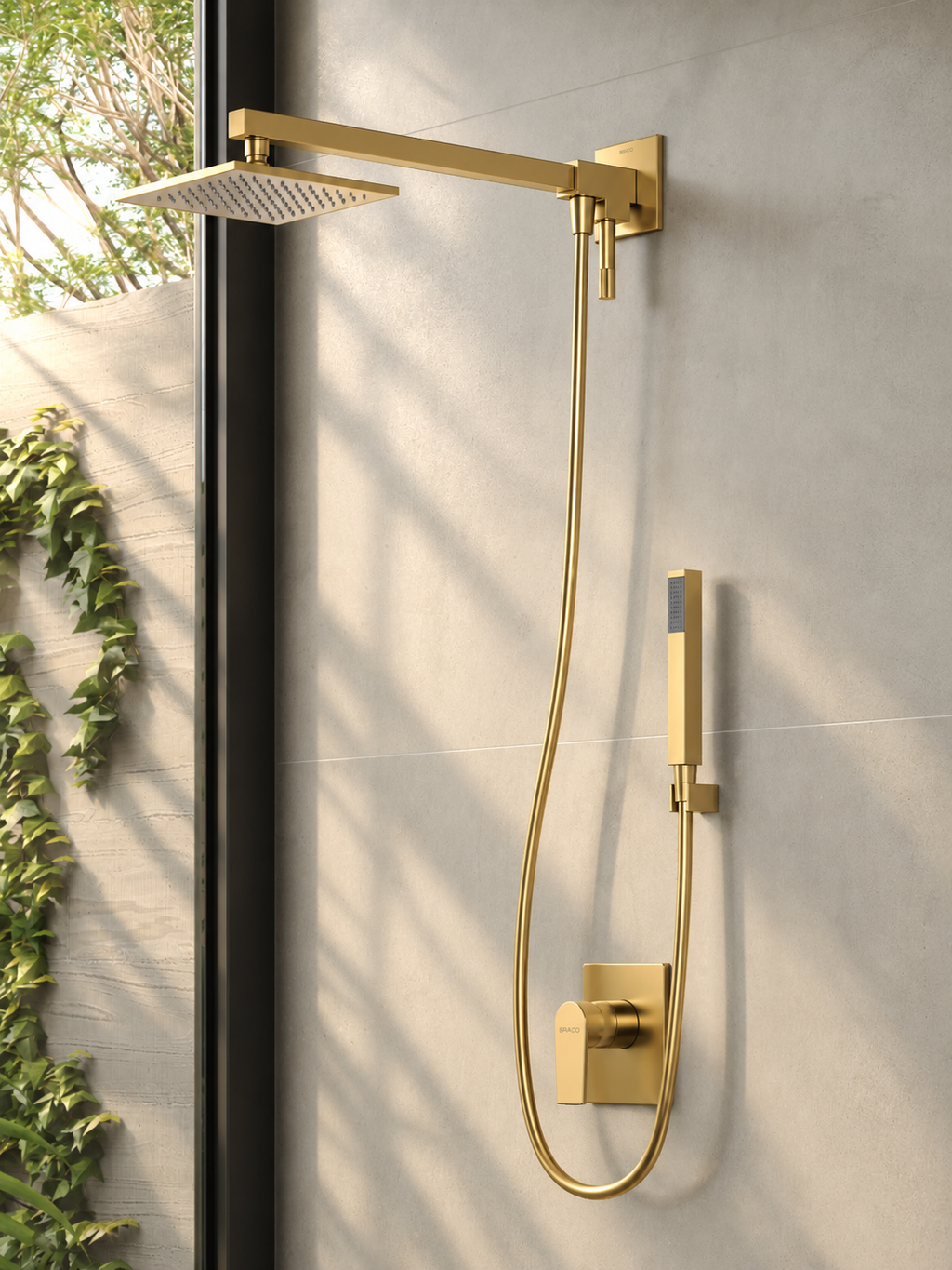 CHUVEIRO COM DESVIADOR DOURADO NANOTECNOLOGIA VENZA