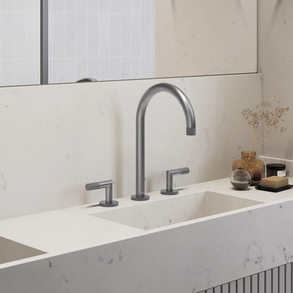 TORNEIRA DUPLO COMANDO Q/F ARIA GRAFITE ESCOVADO